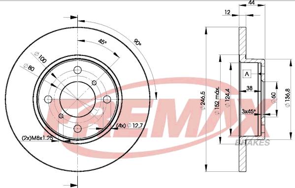 FREMAX BD-0711 - Гальмівний диск autocars.com.ua