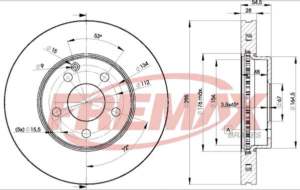 FREMAX BD-0812 - Тормозной диск avtokuzovplus.com.ua