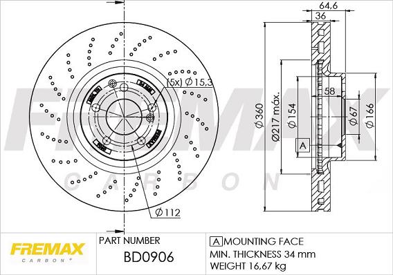 FREMAX BD-0906 - Гальмівний диск autocars.com.ua