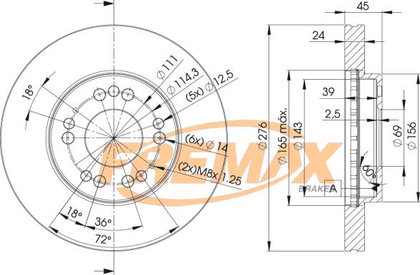 FREMAX BD-1002 - Гальмівний диск autocars.com.ua