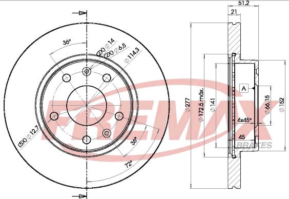 FREMAX BD-1010 - Гальмівний диск autocars.com.ua