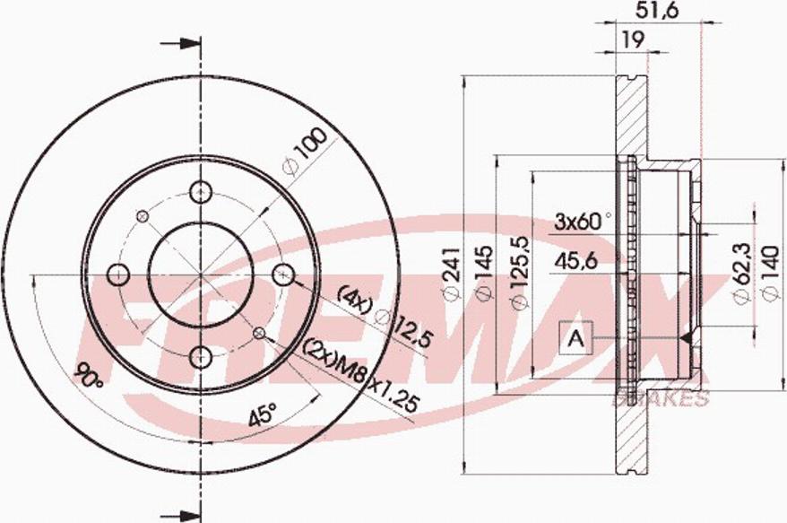 FREMAX BD-1017 - Тормозной диск avtokuzovplus.com.ua