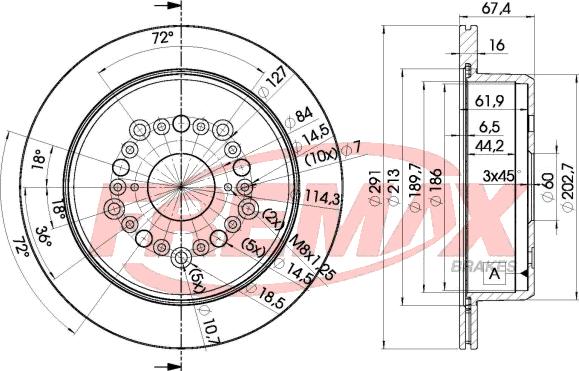 FREMAX BD-1040 - Тормозной диск avtokuzovplus.com.ua