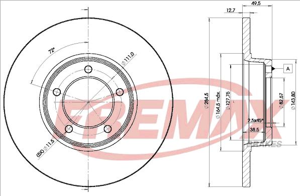 FREMAX BD-1055 - Гальмівний диск autocars.com.ua