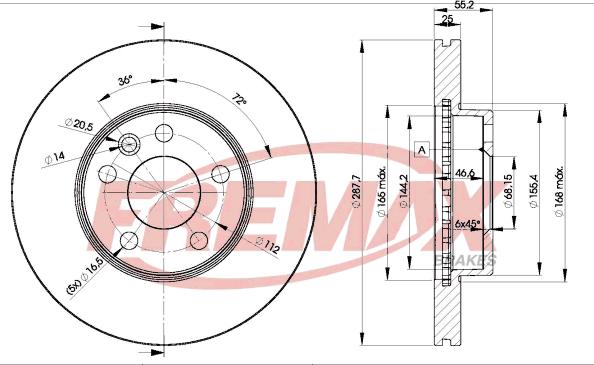 FREMAX BD-1093 - Гальмівний диск autocars.com.ua