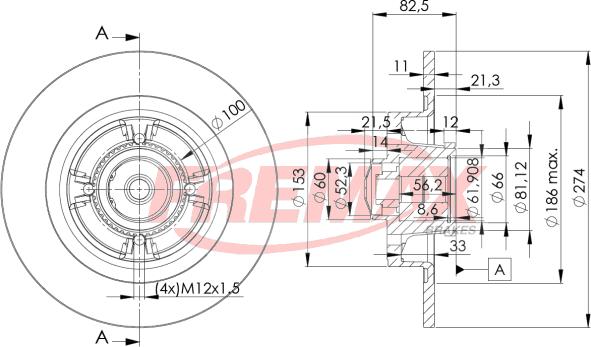 FREMAX BD-1181 - Тормозной диск avtokuzovplus.com.ua