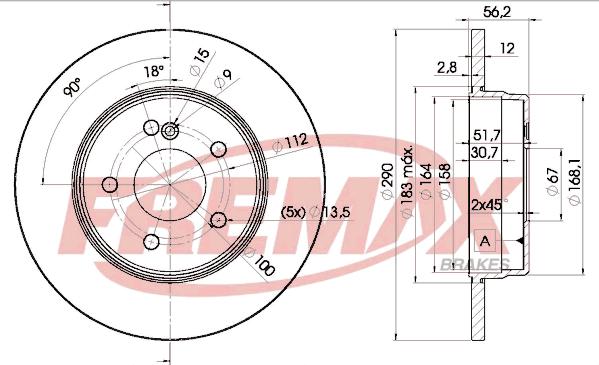 FREMAX BD-1213 - Гальмівний диск autocars.com.ua