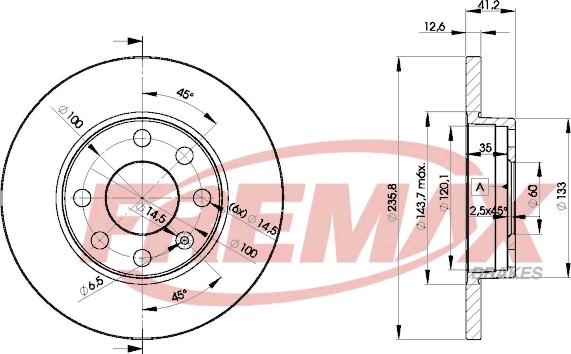 FREMAX BD-1240 - Тормозной диск avtokuzovplus.com.ua