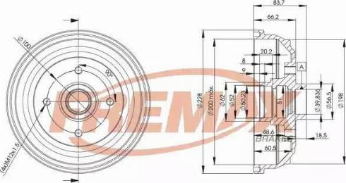 FREMAX BD-1241 - Гальмівний барабан autocars.com.ua