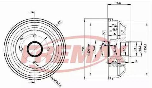 FREMAX BD-1242 - Гальмівний барабан autocars.com.ua