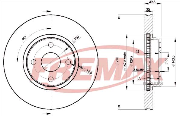 FREMAX BD-1320 - Гальмівний диск autocars.com.ua