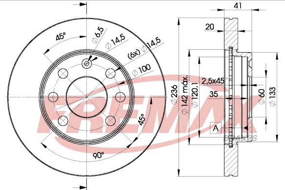 FREMAX BD-1440 - Тормозной диск avtokuzovplus.com.ua