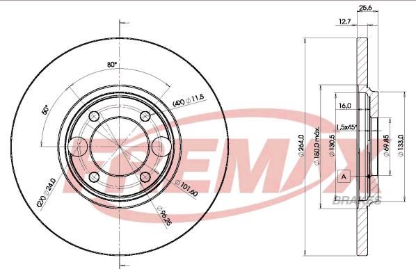 FREMAX BD-1503 - Гальмівний диск autocars.com.ua