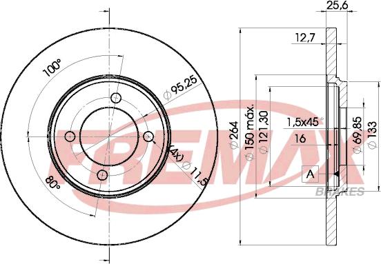 FREMAX BD-1505 - Тормозной диск avtokuzovplus.com.ua