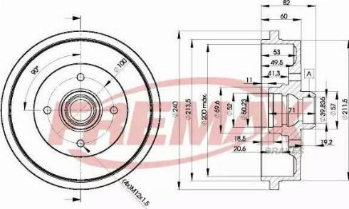 FREMAX BD-1516 - Гальмівний барабан autocars.com.ua