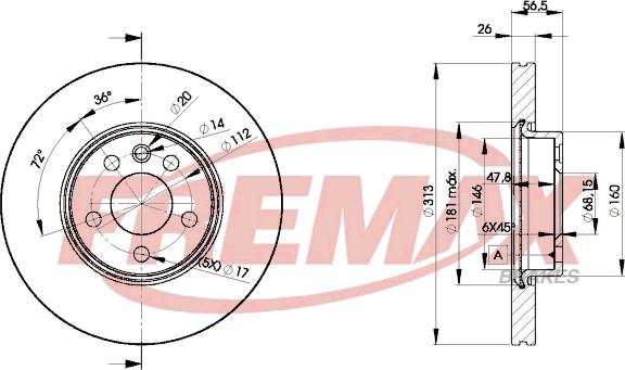 FREMAX BD-1530 - Гальмівний диск autocars.com.ua