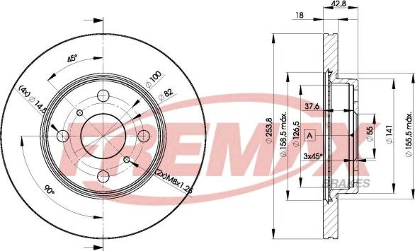 FREMAX BD-1608 - Гальмівний диск autocars.com.ua