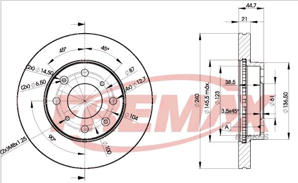 FREMAX BD-1701 - Тормозной диск avtokuzovplus.com.ua