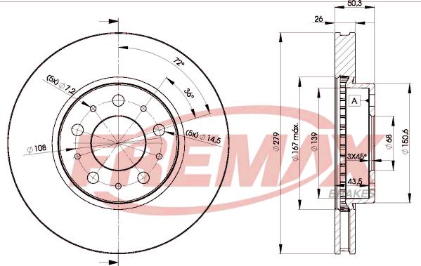 FREMAX BD-1788 - Тормозной диск avtokuzovplus.com.ua