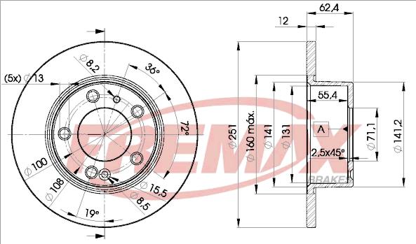 FREMAX BD-1796 - Тормозной диск avtokuzovplus.com.ua