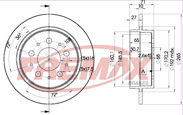 FREMAX BD-1895 - Тормозной диск avtokuzovplus.com.ua