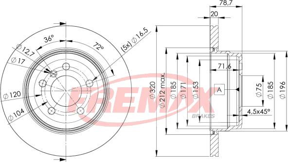 FREMAX BD-1970 - Тормозной диск avtokuzovplus.com.ua