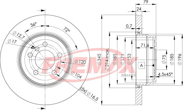 FREMAX BD-1971 - Тормозной диск avtokuzovplus.com.ua