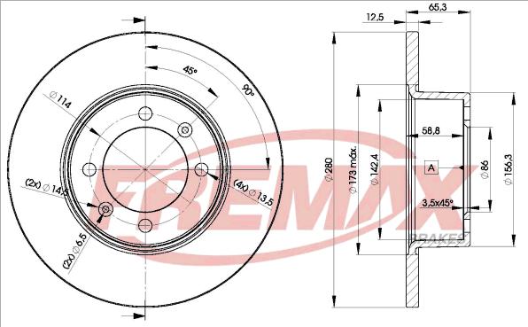 FREMAX BD-1981 - Тормозной диск avtokuzovplus.com.ua