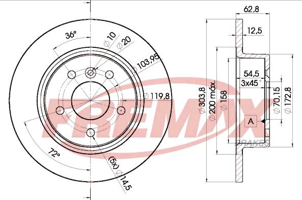 FREMAX BD-2004 - Тормозной диск avtokuzovplus.com.ua