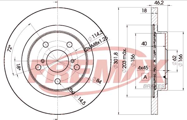 FREMAX BD-2010 - Тормозной диск avtokuzovplus.com.ua