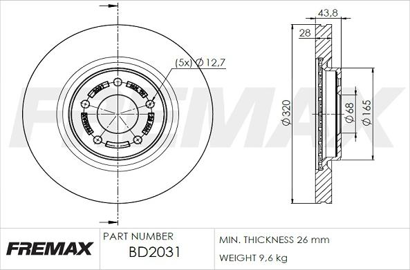 FREMAX BD-2031 - Гальмівний диск autocars.com.ua