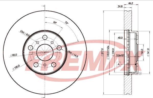 FREMAX BD-2039 - Тормозной диск avtokuzovplus.com.ua