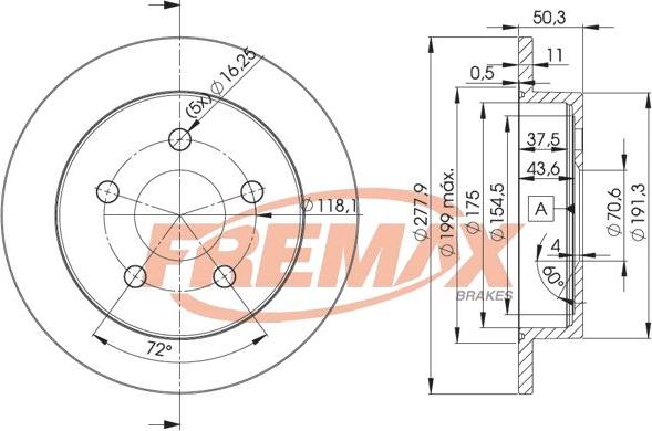 FREMAX BD-2058 - Тормозной диск avtokuzovplus.com.ua