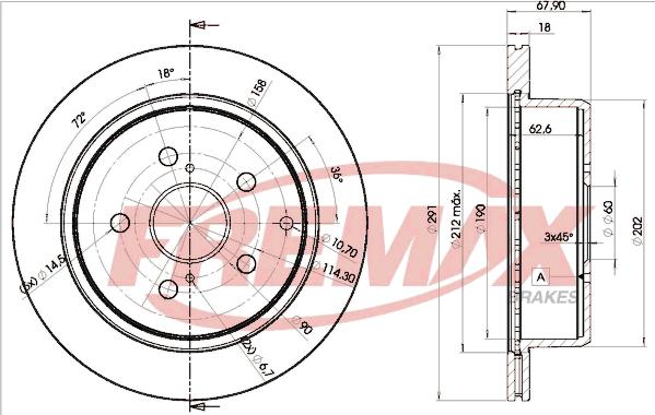 FREMAX BD-2082 - Гальмівний диск autocars.com.ua