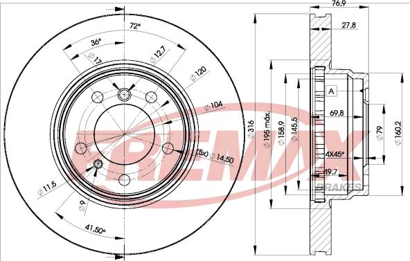 FREMAX BD-2093 - Тормозной диск avtokuzovplus.com.ua