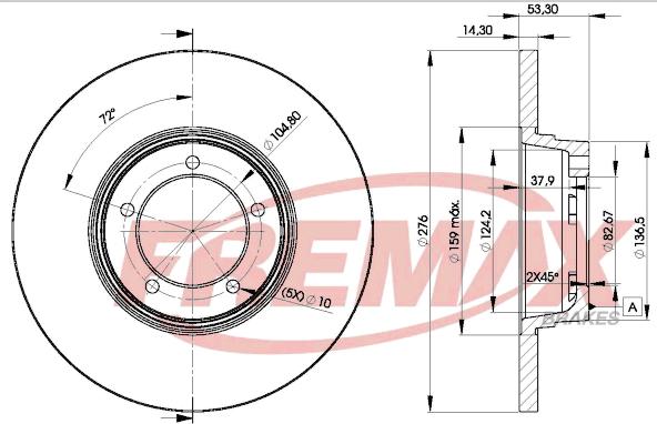 FREMAX BD-2107 - Гальмівний диск autocars.com.ua