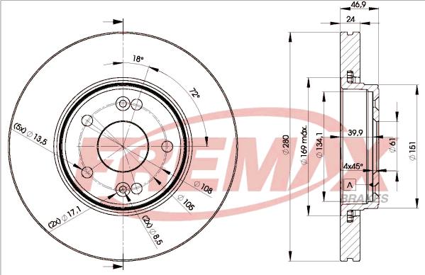 FREMAX BD-2234 - Тормозной диск avtokuzovplus.com.ua