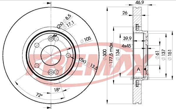 FREMAX BD-2235 - Гальмівний диск autocars.com.ua