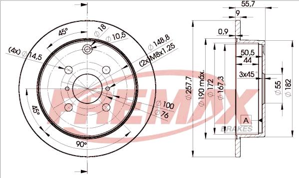 FREMAX BD-2251 - Гальмівний диск autocars.com.ua