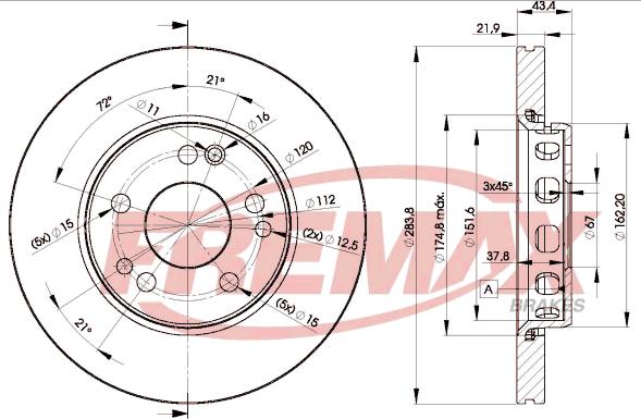 FREMAX BD-2312 - Тормозной диск avtokuzovplus.com.ua