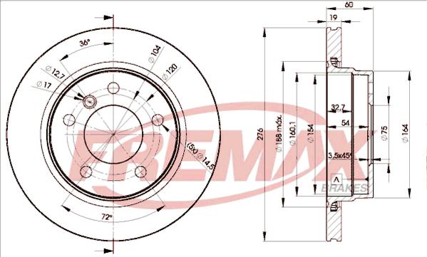 FREMAX BD-2315 - Тормозной диск avtokuzovplus.com.ua