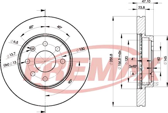 FREMAX BD-2559 - Тормозной диск avtokuzovplus.com.ua