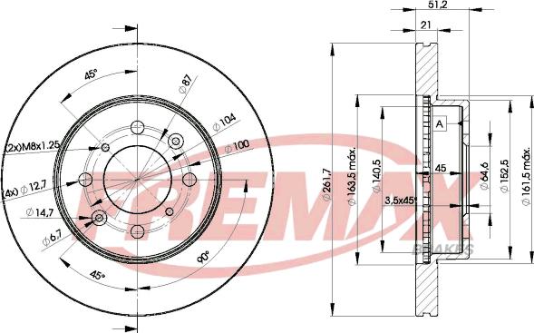 FREMAX BD-2581 - Тормозной диск avtokuzovplus.com.ua