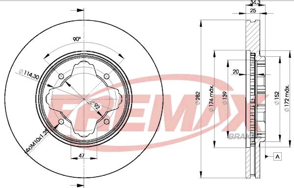 FREMAX BD-2582 - Тормозной диск avtokuzovplus.com.ua