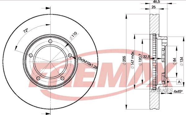 FREMAX BD-2609 - Гальмівний диск autocars.com.ua