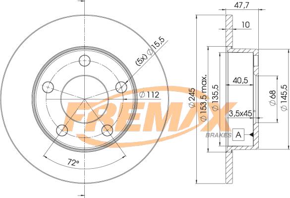 FREMAX BD-2746 - Гальмівний диск autocars.com.ua