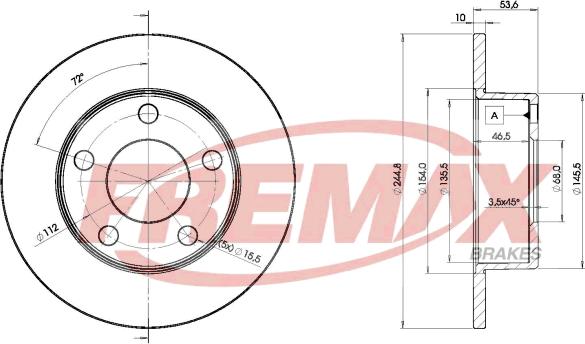 FREMAX BD-2800 - Гальмівний диск autocars.com.ua