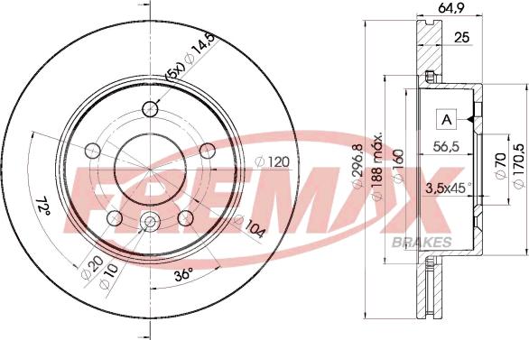 FREMAX BD-2817 - Гальмівний диск autocars.com.ua