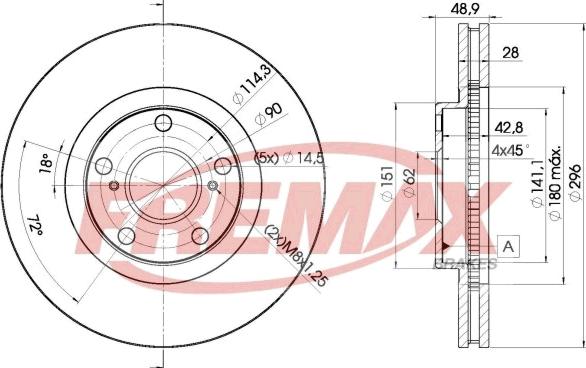 FREMAX BD-2820 - Гальмівний диск autocars.com.ua