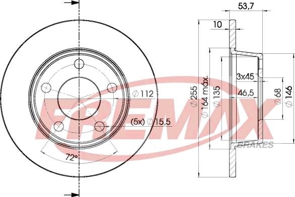 FREMAX BD-2880 - Тормозной диск avtokuzovplus.com.ua